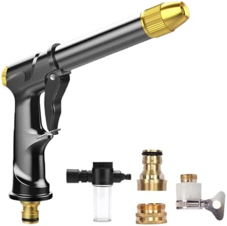 Portable High-pressure Water Gun For Cleaning Wash Machine Garden Watering Hose Nozzle Sprinkler Foam(Black Gun) - Image 2