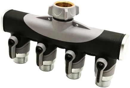 Thrifco 8429970 4-Way Garden Hose Manifold/Splitter with Shut-Off Valves – Zinc - Image 7