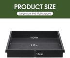 NATSUKY Square Plant Saucer 10 Inch 4 Pack Tray Plastic Pot for Outdoor - Image 3
