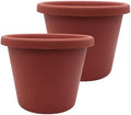 The HC Companies Classic Round Planter Pot, 17 Inch, Clay, 2-Pack by TheHCCompanies