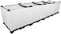 Hershii Garden Raised Bed Kits Rectangular Plastic Deepened Plant Containers Indoor Outdoor Vegetables Herbs Flowers Growing Planter Box - White - 61.41 X 15.35 X 14.96 Inches by FineLivingStartingwithaHome