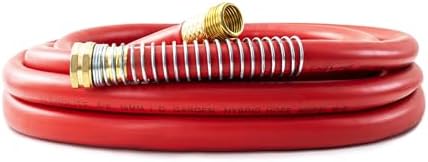 5/8" Garden Hose 20ft, -40℉ To 190℉ Hot/Cold Rubber hose, Red by BLENDLITETools