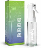 Mist Spray Bottle, Clear Glass Container with White Trigger Sprayer, Empty Refillable Dispenser for Home kitchen by Unknown