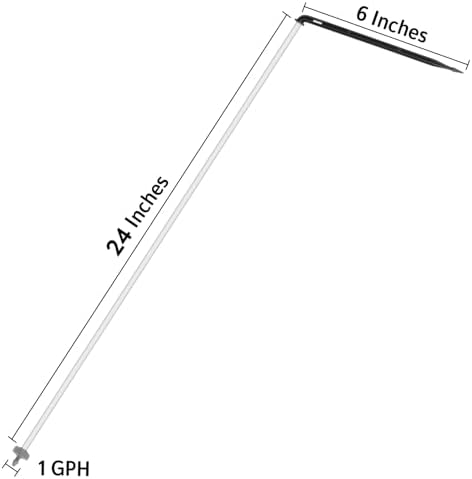 Netafim Automatic Irrigation Dripper Stake Assembly, 1 GPH, Bundle of 25 (24 Inches) - Image 2