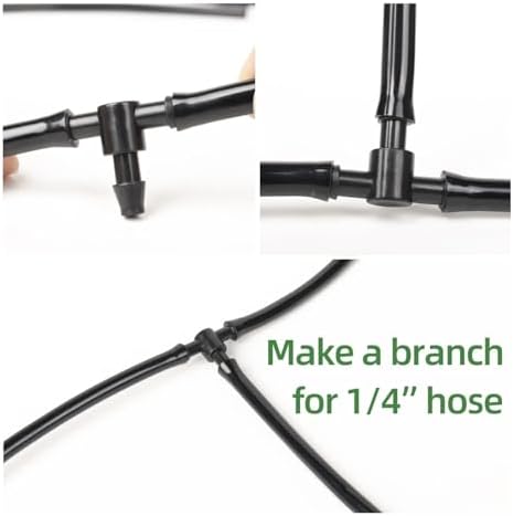 1/4" PVC Hose Barb Tee Connector Automatic Drip Irrigation Connectors Garden Watering System Water Pipe(500PCS TEE JOINT) - Image 2