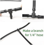 1/4" PVC Hose Barb Tee Connector Automatic Drip Irrigation Connectors Garden Watering System Water Pipe(500PCS TEE JOINT) - Image 2