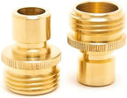 3 Pack (6 Total Connectors) Brass Hose Quick Connectors, Male - Image 2