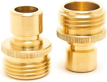 3 Pack (6 Total Connectors) Brass Hose Quick Connectors, Male - Image 2