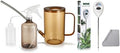 Watering Can Indoor Plants Small Watering Can Set w/Spray Bottle, Squeeze Bottle, Soil Moisture Meter(Amber) by ONEDONE