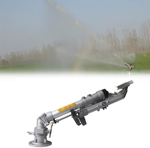 McbeAn Farm Irrigation Spray Gun, Agriculture Farm Irrigation Sprinkler, 360° Rotating Water Spray, Adjustable Elevation Angle, Water Spray Pressure Adjustable from 3-8bar, for Farms, Orchards by Unknown