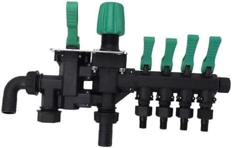 Hose Manifolds 4 Way Spigot Splitter Separate Switch Multifunction Easy Installation Oxidation sturdy for Farm Garden with Pressure Instrument - Image 6