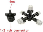 Garden Lawn Sprinkler Irrigation System Set of 10 Pieces of Five Fog Cooling Nozzles Garden Greenhouse Adjustable Spray Nozzle with 1/2 Inch Connector for Micro Irrigation IT105 - Image 4