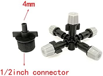 Garden Lawn Sprinkler Irrigation System Set of 10 Pieces of Five Fog Cooling Nozzles Garden Greenhouse Adjustable Spray Nozzle with 1/2 Inch Connector for Micro Irrigation IT105 - Image 4