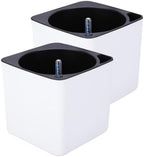 Alasum Self Watering Flower Pot and Detachable Planter Large Capacity Plastic with Double Layer Design and Thick Cotton Rope Featuring Convenient Water Surplus Observation for Desk Use by Alasum