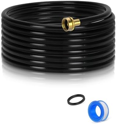 25FT Dehumidifier Drain Hose with 3/4" FHT Brass Connector, Leak-Proof by Ebusin