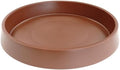 Plant Saucer Tray for Ceramic Plastic Pots, 20 inch Plant Saucers for Indoors, Pot Saucers Trays, Bird Bath Bowls, Flower Planter Water Drip Trays for Pots Base (20", Brown) by Bleuhome