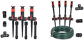 Eden 98063 Multi-Adjustable Flex Design Above Ground Irrigation Garden Sprinkler System, Sprinkler & Hose, DIY Plant Watering Set & 96093 Flex Design Garden Sprinkler with Extension Set by EDEN