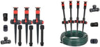 Eden 98063 Multi-Adjustable Flex Design Above Ground Irrigation Garden Sprinkler System, Sprinkler & Hose, DIY Plant Watering Set & 96093 Flex Design Garden Sprinkler with Extension Set by EDEN