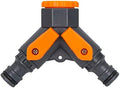 Hose Splitter 2 Way, Heavy Duty Metal Connector, 2 Way Garden Hose Splitter, Garden Hose Diverter Fittings with Control Valve, for Greenhouse, Agriculture, Animal Husbandry by Unknown