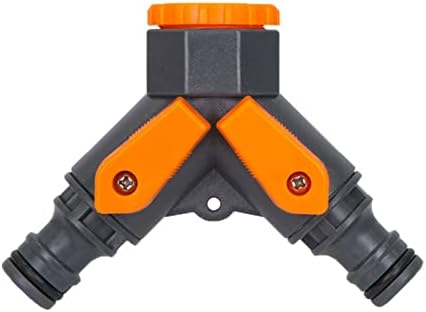 Hose Splitter 2 Way, Heavy Duty Metal Connector, 2 Way Garden Hose Splitter, Garden Hose Diverter Fittings with Control Valve, for Greenhouse, Agriculture, Animal Husbandry by Unknown