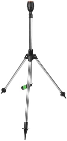 Tripod Sprinkler, Stainless Steel Rotating Sprinkler with 30 to 360 Degree Adjustable Spray, Liftable Tripod Lawn Stand for Garden Lawn Irrigation - Image 5