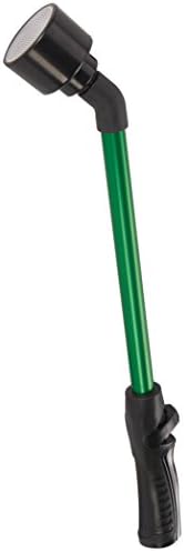 Dramm Rain Wand with One Touch Thumb Valve – Gentle Full Flow Shower Head Watering Wand for Garden Hose, Aluminum Construction – 16 Inch – Green by DRAMM