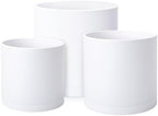 D'vine Dev 3-Pack Plastic Pots & Saucers, 12/14/16 in, White, 74-V-A-7 by DvineDevPlanterPotsandStand