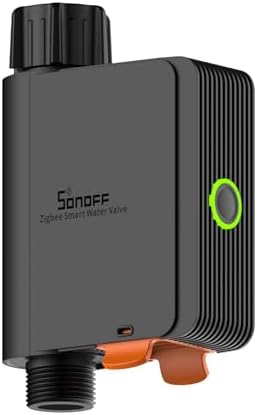 SONOFF Zigbee Sprinkler Timer, Gateway Required, Smart Controller Voice Control with Alexa and Google Home, Automate Irrigation for Garden, Lawn, Pool, Outdoor Watering, SWV-NH, Black by SONOFF