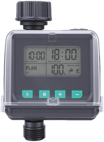Sprinkler Timer, Programmable 1 Outlet Rain Delay Manual Mode Water Hose Timer, Irrigation System with Digital Display and Connectors for Yard Lawn Patio - Image 2