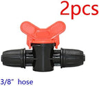 Xiaochen Garden Plumbing Hose Adapter 3/8" to 1/4" Hose Connector Tee Manifold Elbow End Plug Repair 8/11 to 1/8" 4/7 Mm Barb Reducer 5 Pieces (Color : Tap x 2pcs) - Image 2