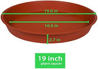 4 Pack of 18 19 inch Plant Saucer, Deep Heavy Duty Plastic Saucer 18" Round, Plant Tray for Pots, Plant Saucers for Indoors, Plant Trays for Planter 17-20" (19 inch, Terracotta) - Image 2