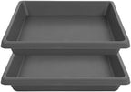 16 Inch Square Plant Saucer 2 Pack, Plant Saucers for Indoors, Large Heavy Duty Plastic Flower Plant Trays for Pots, Under Plant Water Catcher Tray for Potted Plants Outdoors Planter Water Tray by Unknown