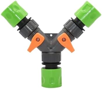 Water Tap Splitter, Garden Hose Splitter 1/2 3/4 inch Thread 2-Way Y Splitter Multicolor(Green E) by Unknown