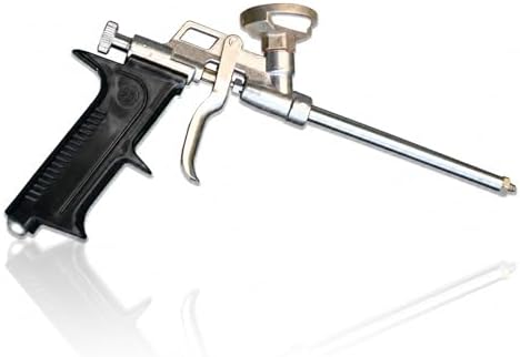 Half Off Ponds Waterfall Foam Dispensing Gun – Stainless Steel Spray Foam Gun for Expanding Foam Sealant – Adjustable Bead Control, Solvent-Resistant, Teflon-Coated for Pond & Landscape Use by HALFOFFPONDS