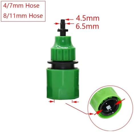 Pipe fitting Garden Tap 1/4" Hose Quick Connector Barb Water Pipe Joint Male Female Thread Drip Irrigation Adapter(H) - Image 2