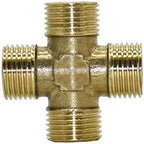 Garden Plumbing Hose Adapter 1/2 Inch 4-way Cross Joint Brass Pipe Fittings Copper Cross Manifold Water Pipe Joint 1 Piece (Color : 1I2) - Image 5
