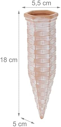 Relaxdays Clay Watering Spikes, Set of 4, Stakes for 1.5 L Plastic Bottes, for House Plants & Outdoor Pots, Terracotta, 100% Ceramic, 18 x 5.5 x 5 cm - Image 4