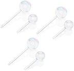 Rainbow Plant Watering Bulbs 6 Pcs, Iridescent Glass Self Watering Globes, Decorative Automatic Irrigation System for Plants, Indoor & Outdoor, Small Large Size by Unknown