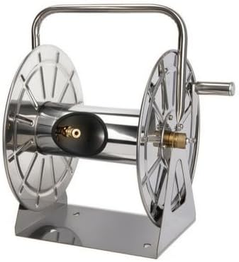 Heavy Duty Hose Reel with Hand Crank | Stainless Steel, Manual, Hardware, for Garden, Gardeners, 50M by Unknown