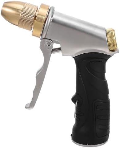 Homoyoyo High Pressure Garden Hose Nozzle Continuous Water Flow with 3/4" Thread, Zinc Alloy and Brass Spray Nozzle and Adjustable Spray Patterns for Car Washing, Pet Shower Patio by Homoyoyo