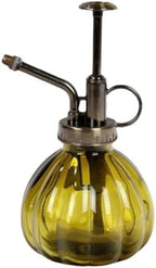 KeuLen Empty Glass Spray Bottle, Handheld Plant Mister Water Sprayer with Fine Mist, Vintage Retro Style for Indoor Plants (1 PC)(Army green) by Unknown