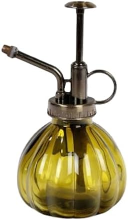KeuLen Empty Glass Spray Bottle, Handheld Plant Mister Water Sprayer with Fine Mist, Vintage Retro Style for Indoor Plants (1 PC)(Army green) by Unknown