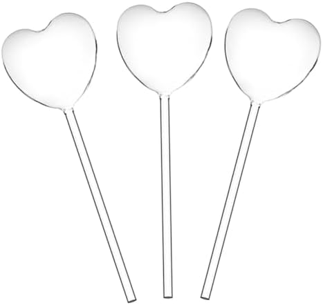 YARNOW Heart Shaped Glass Self-Watering Globes Automatic Plant Watering System for Potted Plants 3-Piece Set for Indoor and Outdoor Gardening by YARNOW