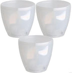 DECOPOTS - 3 Pack Self Watering Planter - Indoor Decorative Flower Pot with Drainage Cartridge and Water Level Indicator (5.5", Transparent) - Image 2