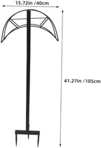 Portable Garden Hose Stand with Iron Holder, Black Outdoor - Image 2