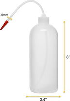 EISCO Wash Bottle, 1000ml - Polyethylene - Translucent, Unbreakable - Screw Cap with Flexible Delivery Tube for Dispensing Liquid - Includes Tube Cap (Pack of 2) - Image 4