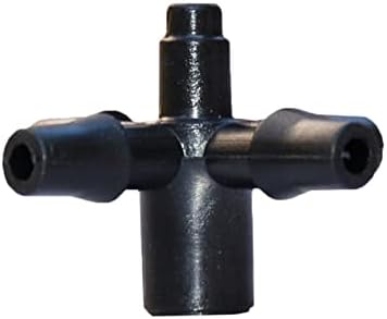 Gardening Irrigation Dripper Drip Arrow Cross Divider Flow Dripper Divider Drip Irrigation 3/5 Mm Connector with 200 Barbed Barbs (Color : Black) by Unknown