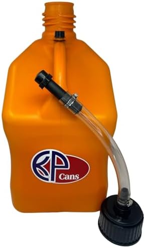 5.5 Gallon Square Utility Jug 1 Pack with 15" Clear Dispensing Hose Kit & Dual-Purpose Cap | BPA-Free Heavy-Duty Multi-Use Container for Water Storage, Automotive Fluids & Outdoor Applications by KOOLPRODUCTS