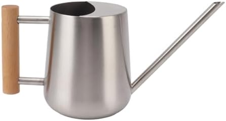 Watering Can Indoor Plants, Stainless Steel Watering Can Pot, Garden Watering Can with Long Spout for Indoor House Plants Bonsai (Stainless Steel Color) by MUNEFE