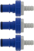09MBLU1 Blue Male End Connector, 1/4 in (6mm) Insert, Quick-Connect, Pack of 3 by Unknown